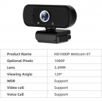 SMONET USB 1080P Webcam