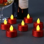 LOGUIDE Krmz Led Tea Light Mum (12 Adet)