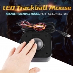 Arcade Trackball Mouse,Illuminated 4.5cm Round LED Trackball