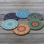 CARIBOU Coasters 6 Para Kuma Bardak Altl (Mandala)