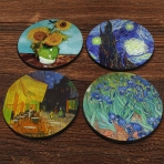 CARIBOU Coasters Bardak Altl (4 Para)(The Starry Night)