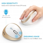 Wireless Vertical Mouse, Jelly Comb Wireless Mouse 2.4G High