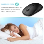 Rechargeable Wireless Mouse, Jelly Comb 2.4G Slim Optical Mouse