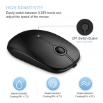 Rechargeable Wireless Mouse, Jelly Comb 2.4G Slim Optical Mouse