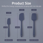 U-Taste Silikon Spatula Set (3 Para) (Lacivert)