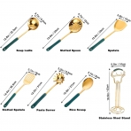 ANMAIKER Paslanmaz elik Mutfak Gereleri Seti (7 Para) (Yeil)