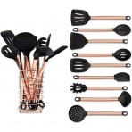 DGZ Silikon Spatula Set (10 Para) (Roze Gold)