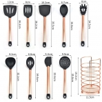 DGZ Silikon Spatula Set (10 Para) (Roze Gold)