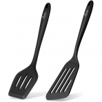 Hotec Silikon Spatula Seti (2 Para) (Siyah)