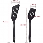 Hotec Silikon Spatula Seti (2 Para) (Siyah)