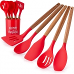 Zulay Kitchen Silikon Spatula Seti (5 Para)(Krmz)