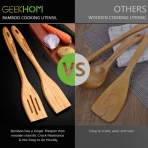 GEEKHOM Bambu Spatula Seti (2 Para) (Kahve)