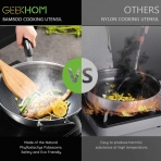 GEEKHOM Bambu Spatula Seti (2 Para) (Kahve)