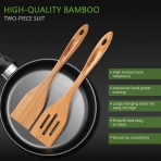 GEEKHOM Bambu Spatula Seti (2 Para) (Kahve)