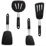 Boxiki Kitchen Silikon Spatula Seti (4 Para) (Siyah)