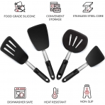 Boxiki Kitchen Silikon Spatula Seti (4 Para) (Siyah)