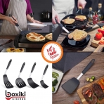 Boxiki Kitchen Silikon Spatula Seti (4 Para) (Siyah)