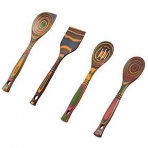 Island Bamboo Pakkawood Spatula Seti (4 Para)(Renkli)