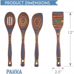 Island Bamboo Pakkawood Spatula Seti (4 Para)(Renkli)