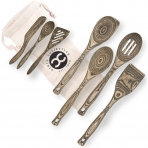 Crate Collective Exotic Pakkawood Spatula Set (7 Para)(Yeil)