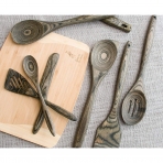 Crate Collective Exotic Pakkawood Spatula Set (7 Para)(Yeil)