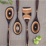 Crate Collective Exotic Pakkawood Spatula Set (7 Para)(Kahve)