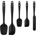 Hotec Silikon Spatula Seti (5 Para)(Siyah)