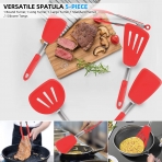 CGSGDK 5 Para Silikon Spatula Seti (Krmz)