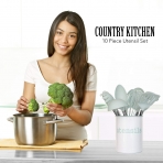 Country Kitchen Silikon Mutfak Gereleri Set (10 Para)(Mint)