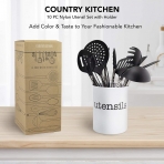 Country Kitchen Silikon Mutfak Gereleri Set (10 Para)(Siyah)