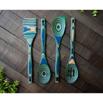 Island Bamboo Pakkawood Spatula Seti (7 Para)(Yeil)