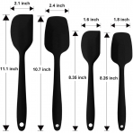 MOACC Silikon Spatula Set (Siyah)(4 Adet)