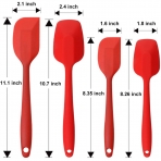 MOACC Silikon Spatula Set (Krmz)(4 Adet)