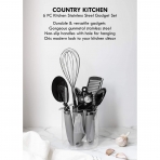 Country Kitchen Silikon Mutfak Gereleri Seti (6 Para)(Gri)