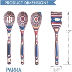 Island Bamboo Pakkawood Spatula Seti (4 Para)(Renkli)