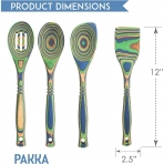 Island Bamboo Pakkawood Spatula Seti (4 Para)(Yeil)