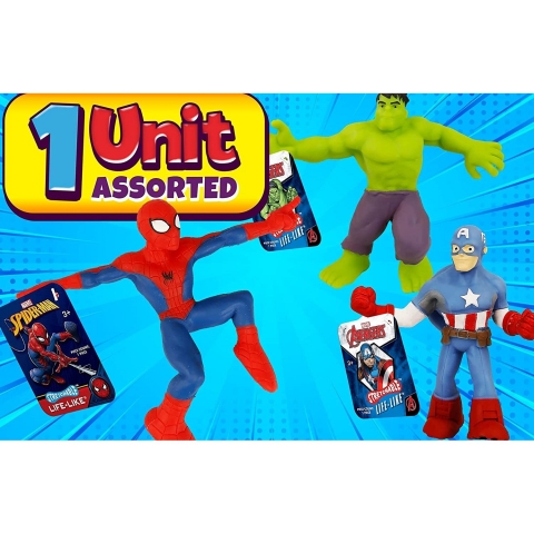 JA-RU Marvel Avengers Stretchy Toys Heroes Aksiyon Figr(3 para)