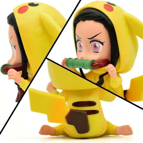 vasesion Nezuko Cosplay Pikachu Aksiyon Figr(10 cm)