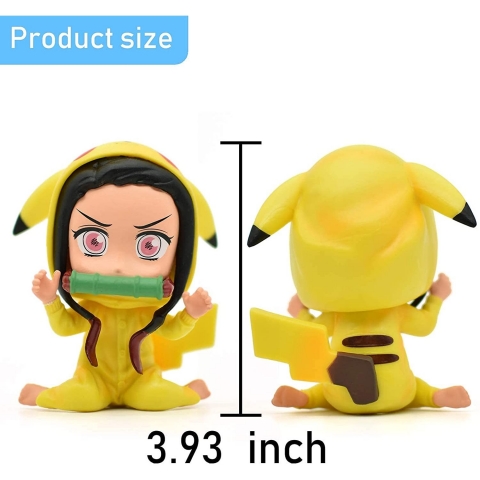 vasesion Nezuko Cosplay Pikachu Aksiyon Figr(10 cm)