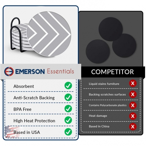 Emerson Essentials Seramik Bardak Altl(Gri)(6 Adet)