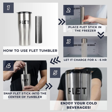 Flet Tumbler 710 mL  elik termos(Gri)