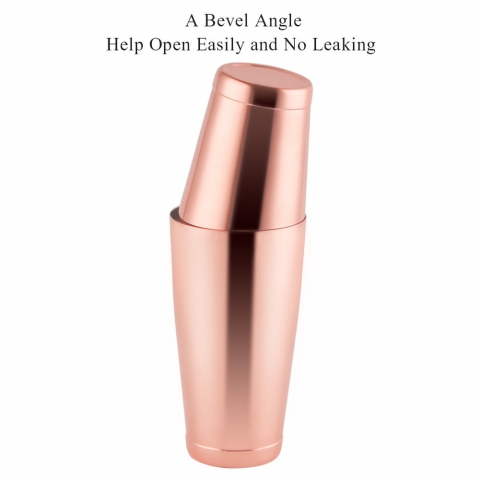 Barfame Paslanmaz elik Rose Gold Kokteyl Shaker