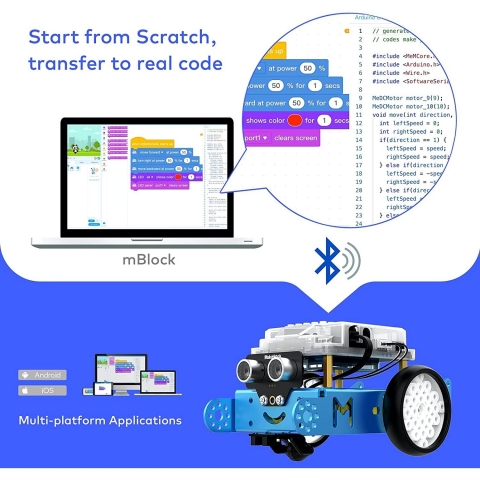 Makeblock mBot STEM Robotik Kodlama Seti (Mavi)