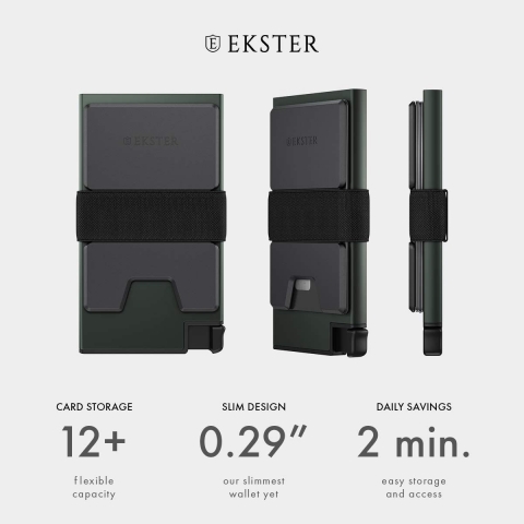 Ekster RFID Korumal Erkek Alminyum Kartlk (Mavi)