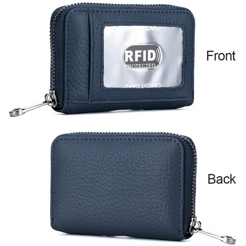 EASTNIGHTS RFID Korumal Erkek Deri Czdan (Dark Blue)