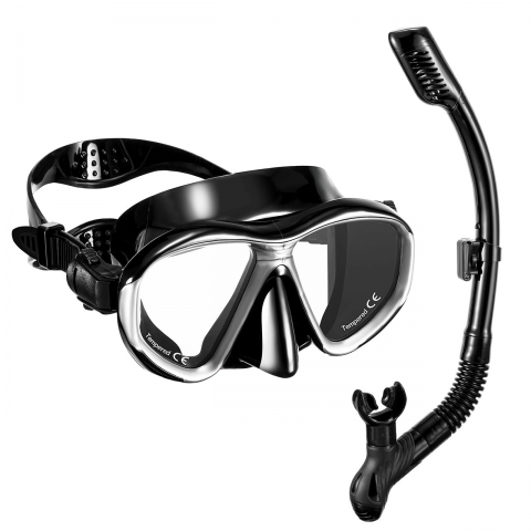 OMORC Snorkel Set, Anti-Fog Snorkel Mask Impact Panoromik nolkel