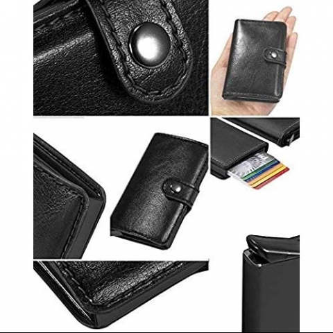 HONB RFID Korumal Erkek Deri Czdan(Black)