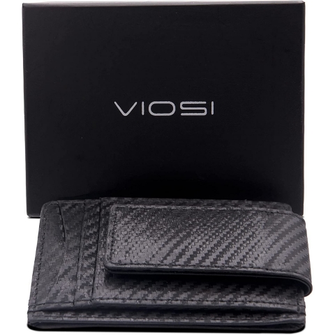 Viosi RFID Korumal Erkek Deri Czdan(Black)