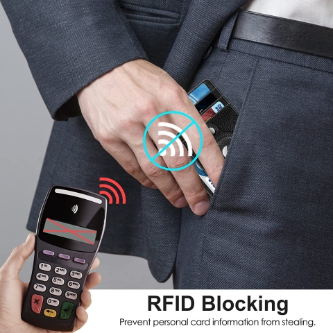 SITHON RFID Korumal Deri Kartlk(Siyah)