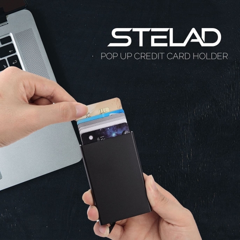 STELAD RFID Korumal Alminyum Kartlk(Siyah)